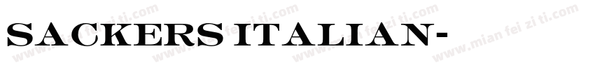 sackers italian字体转换